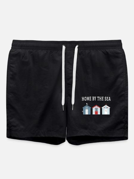Home by the Sea – Beach Houses - Swim Trunks - black