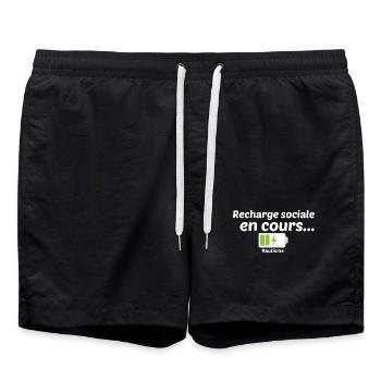 Recherche sociale en cours...autisme - Short de bain - noir - Devant - AI Model Male 185 light (185cm)