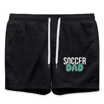 Soccer Dad Bold Style - Badeshorts - Schwarz - Vorne - AI Model Male 185 light (185cm)