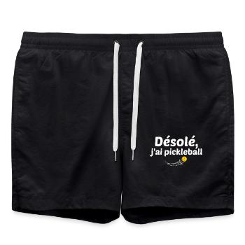 désolé j'ai pickleball - Short de bain - noir - Devant - AI Model Male 185 light (185cm)