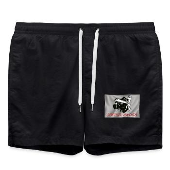Staffie Nation - 059 - Swim Trunks - black - Front - AI Model Male 185 light (185cm)