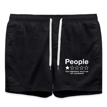 People One Star Total Nightmare - Swim Trunks - black - Front - AI Model Male 185 light (185cm)