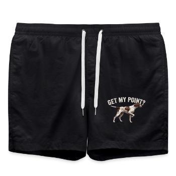 Comprends mon point - Chien de chasse Papa Pointer anglais - Short de bain - noir - Devant - AI Model Male 185 light (185cm)
