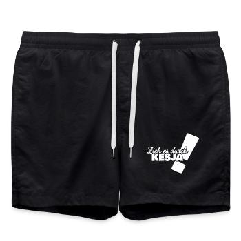 Kesja als Durchhalten - Badeshorts - Schwarz - Vorne - AI Model Male 185 light (185cm)