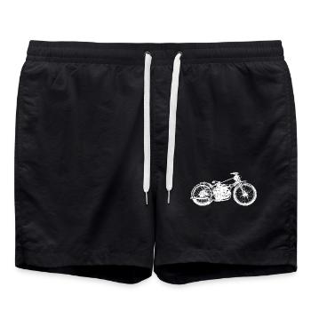 Speedway motorcycle - Swim Trunks - black - Front - AI Model Male 185 light (185cm)