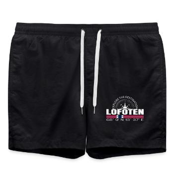 Lofoten - Badeshorts - Schwarz - Vorne - AI Model Male 185 light (185cm)