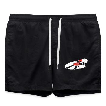 Vinyle - Short de bain - noir - Devant - AI Model Male 185 light (185cm)