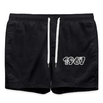 1967 - Short de bain - noir - Devant - AI Model Male 185 light (185cm)