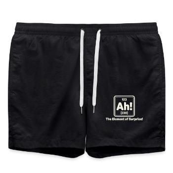 Ah! Element of Surprise - Swim Trunks - black - Front - AI Model Male 185 light (185cm)