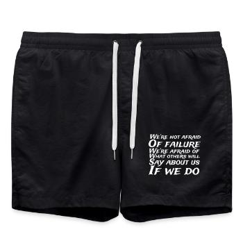 Citation de Fearless Over Opinions - Short de bain - noir - Devant - AI Model Male 185 light (185cm)
