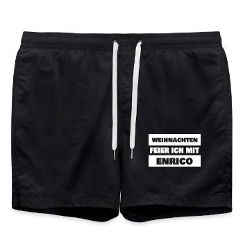 Enrico - Badeshorts - Schwarz - Vorne - AI Model Male 185 light (185cm)