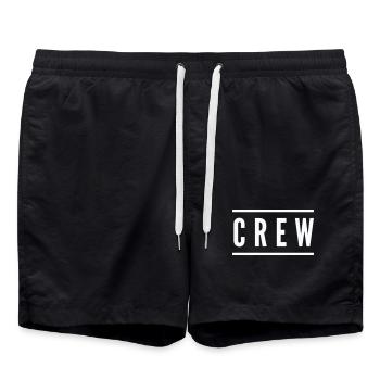 crew_linie- - Swim Trunks - black - Front - AI Model Male 185 light (185cm)