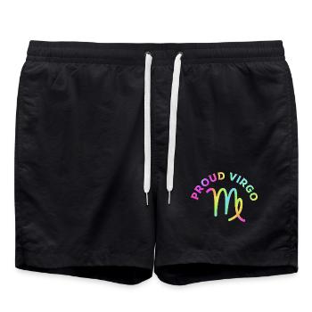 Sternzeichen Jungfrau - Badeshorts - Schwarz - Vorne - AI Model Male 185 light (185cm)