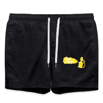 Team Shisha , Rauchwolke, Hookah, Shisha loung - Badeshorts - Schwarz - Vorne - AI Model Male 185 light (185cm)