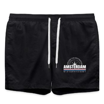 Amsterdam - Badeshorts - Schwarz - Vorne - AI Model Male 185 light (185cm)