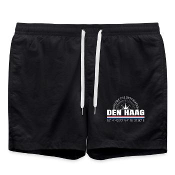 Den Haag - Badeshorts - Schwarz - Vorne - AI Model Male 185 light (185cm)
