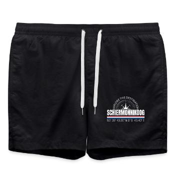 Schiermonnikoog - Badeshorts - Schwarz - Vorne - AI Model Male 185 light (185cm)