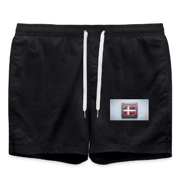 Danmark Neon Quad Panel - Badeshorts - Schwarz - Vorne - AI Model Male 185 light (185cm)