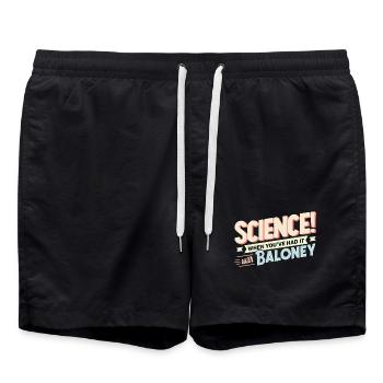 Wissenschaft statt Unsinn - Badeshorts - Schwarz - Vorne - AI Model Male 185 light (185cm)