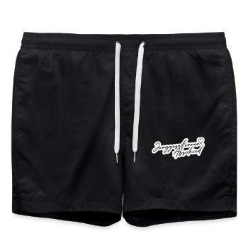 Junggesellinnenabschied Herz - Badeshorts - Schwarz - Vorne - AI Model Male 185 light (185cm)