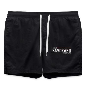 Ich bin Savoyard, nicht Rhonalpin T-Shirt Geschenk H... - Badeshorts - Schwarz - Vorne - AI Model Male 185 light (185cm)