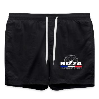 Nizza - Badeshorts - Schwarz - Vorne - AI Model Male 185 light (185cm)