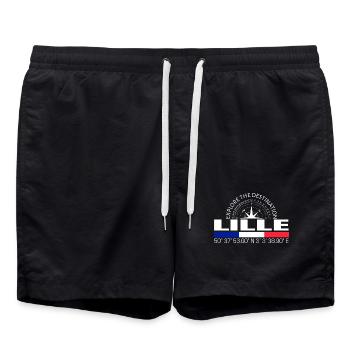Lille - Badeshorts - Schwarz - Vorne - AI Model Male 185 light (185cm)