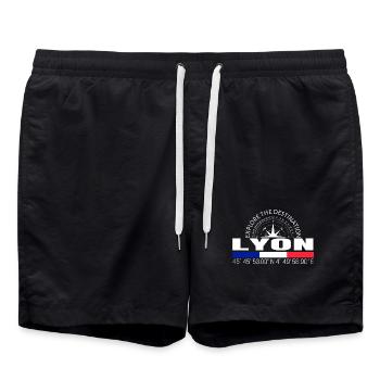 Lyon - Badeshorts - Schwarz - Vorne - AI Model Male 185 light (185cm)