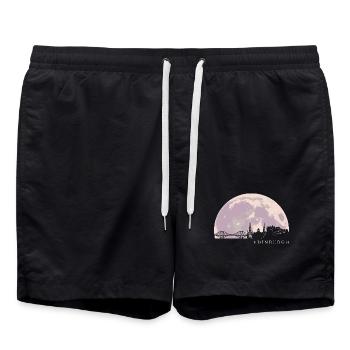 Skyline von Edinburgh Schottland - Badeshorts - Schwarz - Vorne - AI Model Male 185 light (185cm)
