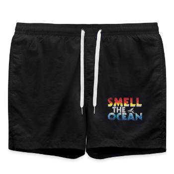 Rieche Das Meer Ozeanfarben - Badeshorts - Schwarz - Vorne - AI Model Male 185 light (185cm)