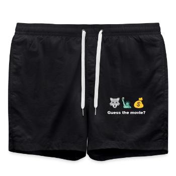 Rate mal, was der Film ist: Ikonische Hinweise - Badeshorts - Schwarz - Vorne - AI Model Male 185 light (185cm)
