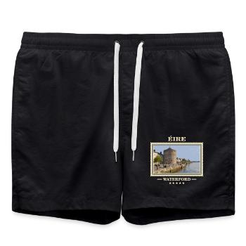 Irland Waterford Vintage Reisemarke - Badeshorts - Schwarz - Vorne - AI Model Male 185 light (185cm)