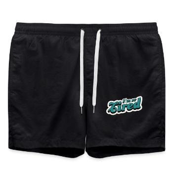 Ich bin so müde – im Retro-Stil - Badeshorts - Schwarz - Vorne - AI Model Male 185 light (185cm)