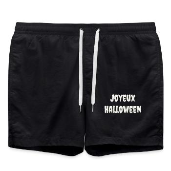 HALLOWEEN. KÜRBIS. HALLOWEEN KÜRBIS - Badeshorts - Schwarz - Vorne - AI Model Male 185 light (185cm)