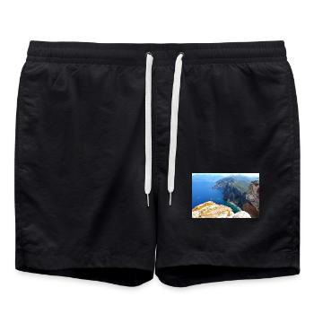 Fantastische Felsenküste auf Korsika - Badeshorts - Schwarz - Vorne - AI Model Male 185 light (185cm)