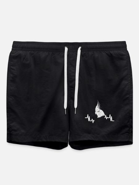 Nymphensittich - Velcro Bird With A Mohawk - Vogel - Badeshorts - Schwarz