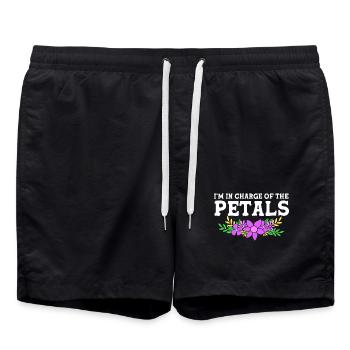 Floristik Florist Blumenhändler Blumenstrauß - Badeshorts - Schwarz - Vorne - AI Model Male 185 light (185cm)