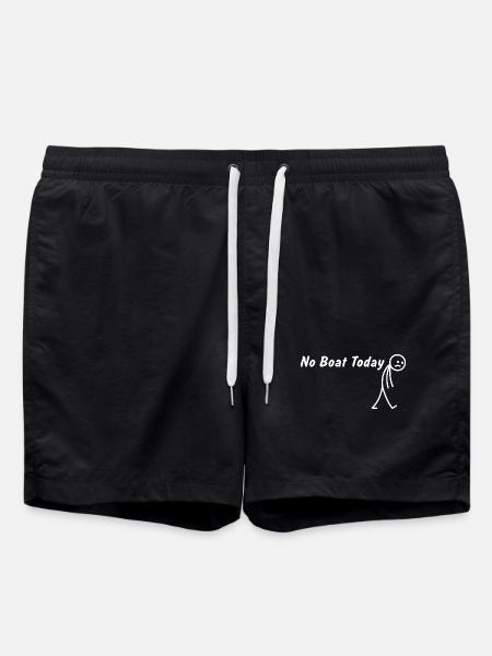 Heute kein Boot Kapitän Geschenk  - Badeshorts - Schwarz