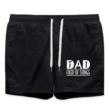 DAD-Fixer der Dinge - Badeshorts - Schwarz - Vorne - AI Model Male 185 light (185cm)