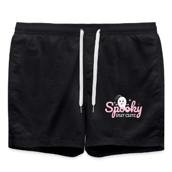 Gruseliger, aber niedlicher Geist - Badeshorts - Schwarz - Vorne - AI Model Male 185 light (185cm)