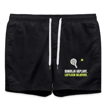 Padel Bandeja geplant, Luftloch geliefert - Badeshorts - Schwarz - Vorne - AI Model Male 185 light (185cm)
