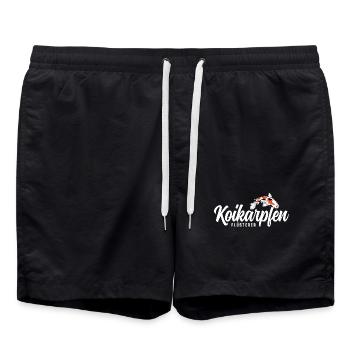 Koikarpfen Flüsterer - Badeshorts - Schwarz - Vorne - AI Model Male 185 light (185cm)