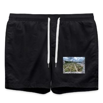 Der Ziergemüsegarten - Badeshorts - Schwarz - Vorne - AI Model Male 185 light (185cm)
