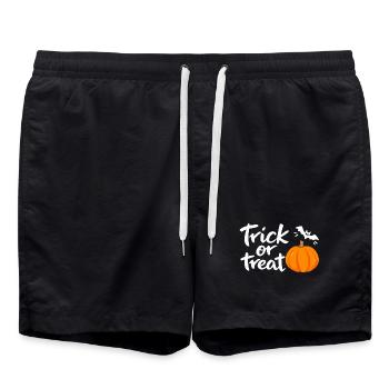 Trick or treat , Süßes oder Saures - Badeshorts - Schwarz - Vorne - AI Model Male 185 light (185cm)