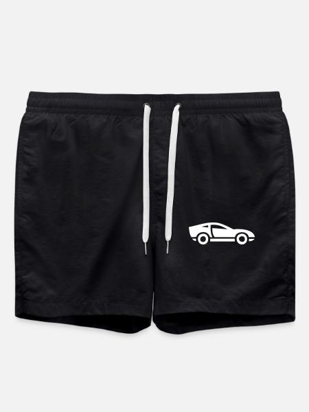 sports car - Swim Trunks - black