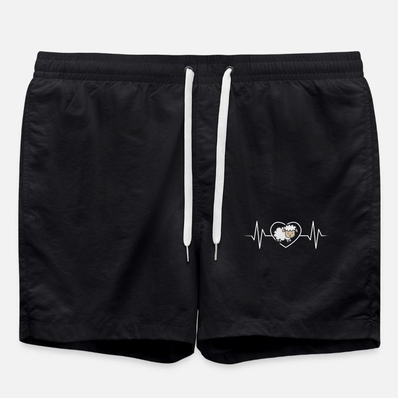 sheep - Swim Trunks - black