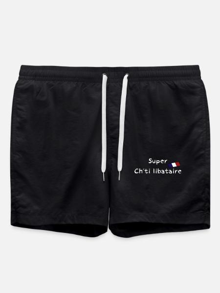 Ch'til ibataire shirt pour célibataire v2 - Short de bain - noir