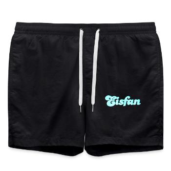 Eis Fan Eiscreme süß Sommer Eiskrem Handschrift - Badeshorts - Schwarz - Vorne - AI Model Male 185 light (185cm)