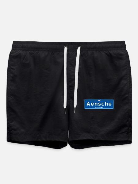 Aensche (Enschede) place name sign - Swim Trunks - black