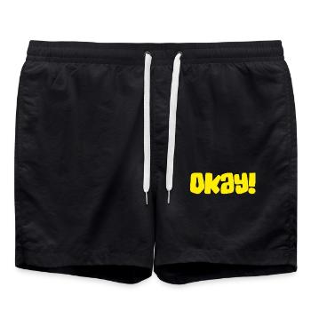 Okay - Badeshorts - Schwarz - Vorne - AI Model Male 185 light (185cm)